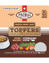 Primal Dog-Cat Fd Raw Topper Cupboard Cuts Pork 3.5oz.