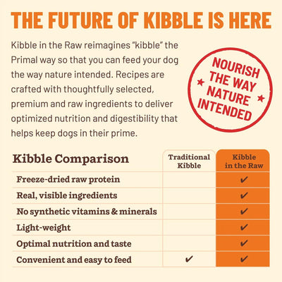 Primal Dog Freeze-Dried Kibble In The Raw Beef 9Lb