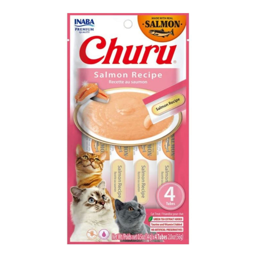 Inaba Churu Puree Cat Treats Salmon/Chicken .5oz. 4 Pk (Case of 6)