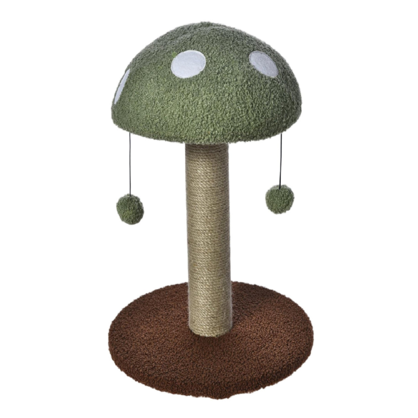 Max & Marlow Mushroom Cat Post w/ Toy Green 1ea