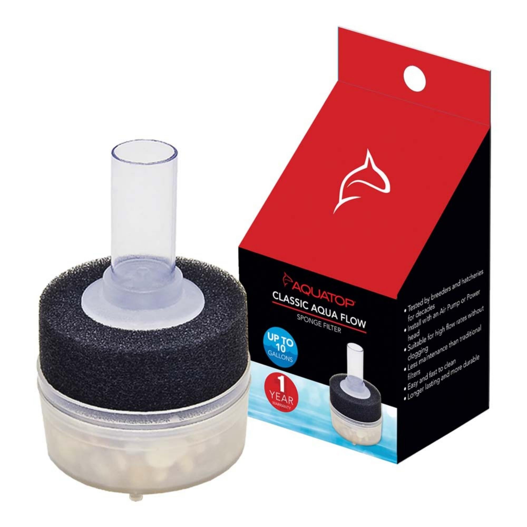 Aquatop Classic Aqua Flow CAF10 Internal Sponge Filter Black, 1ea