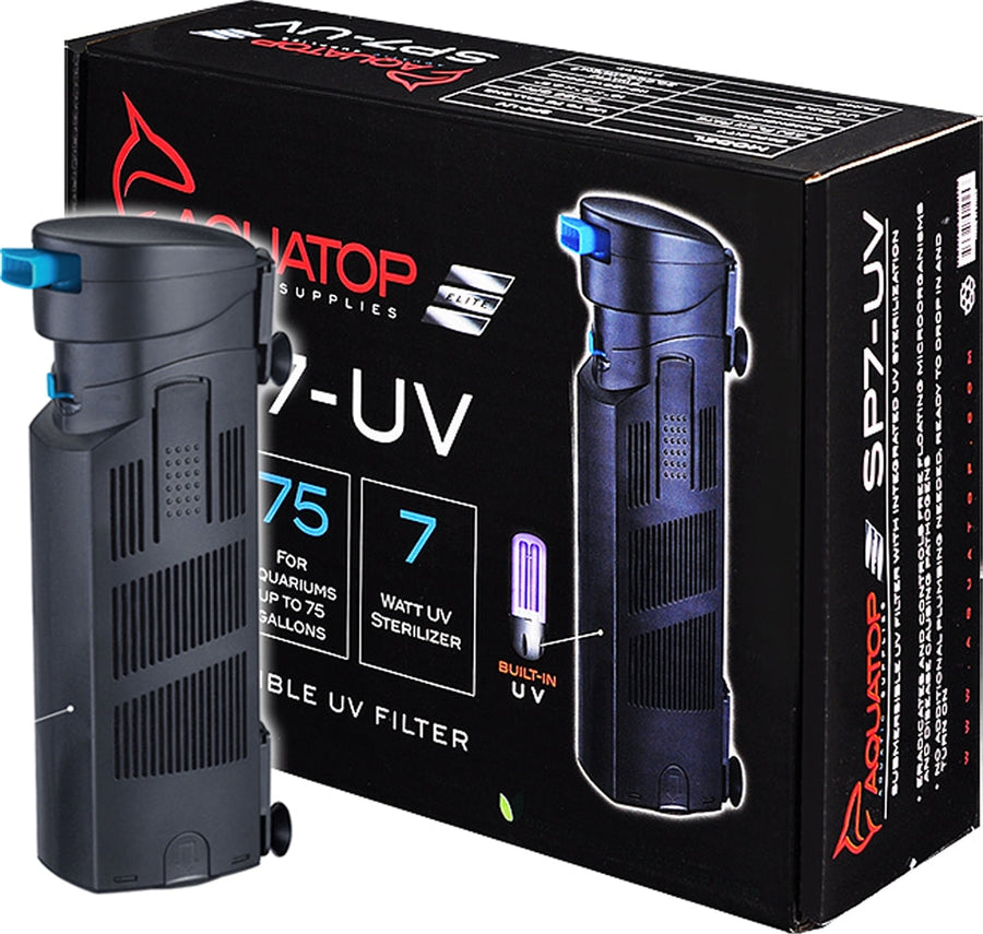 Aquatop Internal SP7UV Submersible UV Filter Jet Black, 1ea