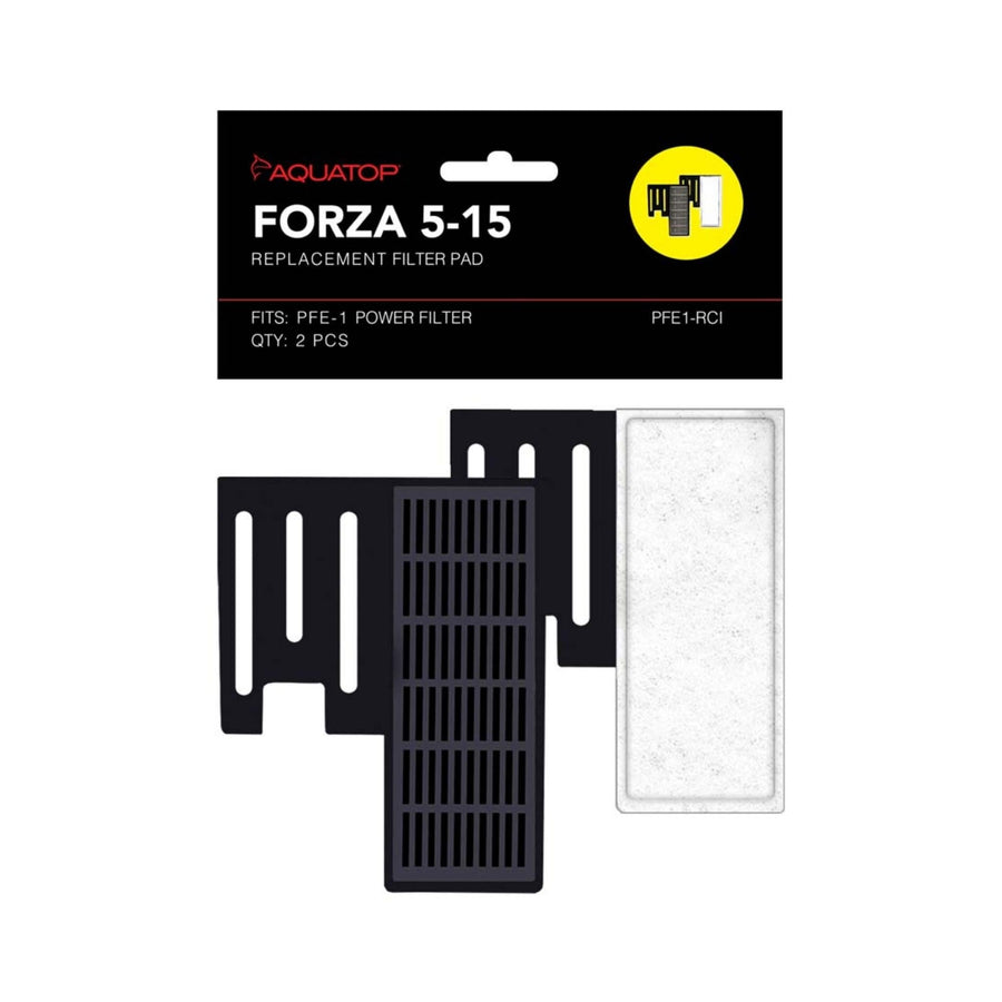 Aquatop FORZA Replacement Filter Inserts with Premium Activated Carbon 515, Black, White, 1ea/2 pk