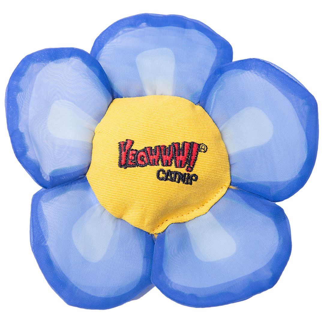 Yeowww Daisy's Flower Tops Catnip Cat Toy Blue,