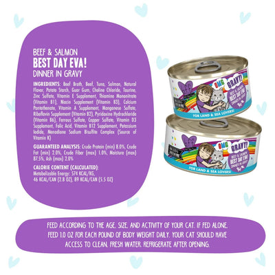 BFF Cat Omg Gravy Best Day Eva Beef & Salmon 5.5oz. - (Case of 8)