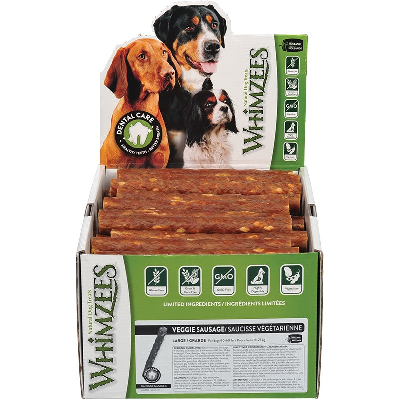 Whimzees Veggie Strip Medium 100 Count Bulk Box