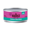 Rawz Cat Shredded Chicken Duck 3oz. (Case of 18)