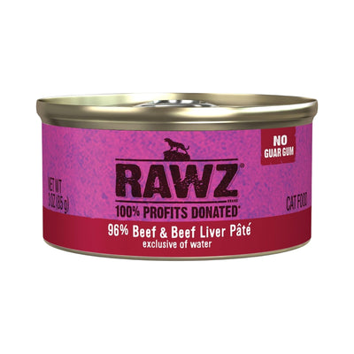 Rawz 96% Cat 3oz. Beef Beef Liver Pate (Case of 18)