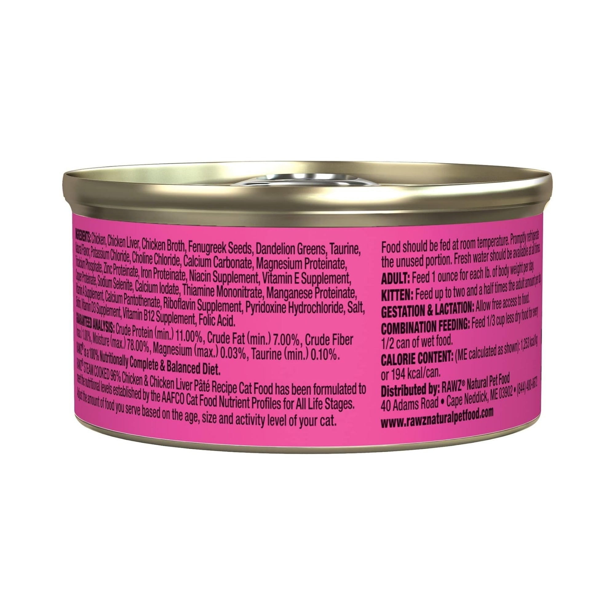 Rawz 96% Cat 3oz. Chicken Chicken Liver Pate (Case of 18)