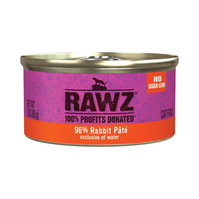 Rawz Cat 96% Rabbit Pate 3oz. (Case of 18)