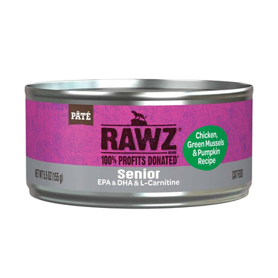 Rawz Cat 5.5oz. Senior Chicken Green Mussels Pumpkin Pate (Case of 24)