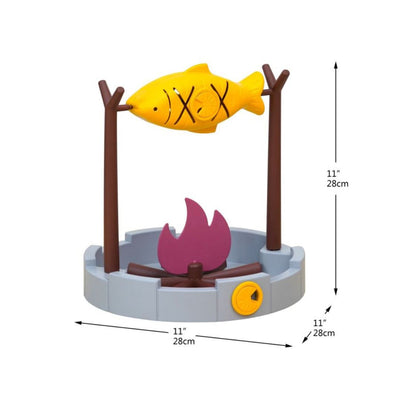 PetPals Grilled Fish Interactive Cat Treat Toy 11 in