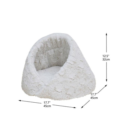 PetPals Rose Cradle Pet Bed Ivory 17.7 in