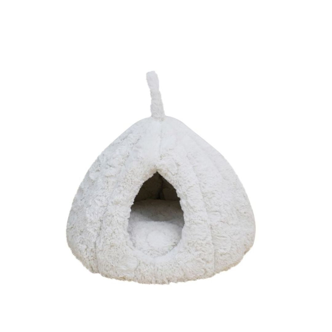 PetPals Rose Hut Pet Bed Ivory 17.7 in