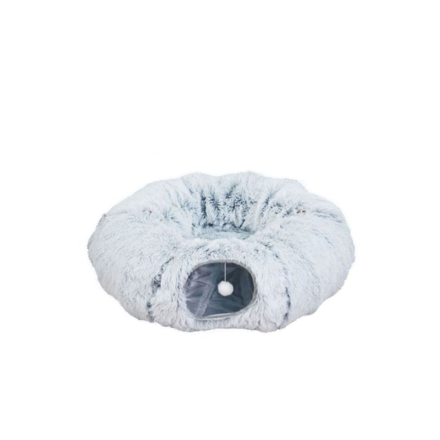 PetPals Khione 2-in-1 Cat Tunnel & Bed Grey 33.4 in
