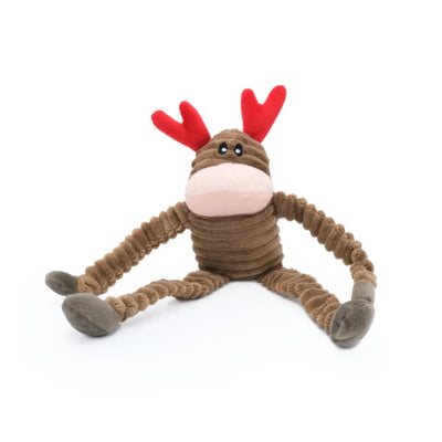 Zippypaws Holiday Crinkle Reindeer Small