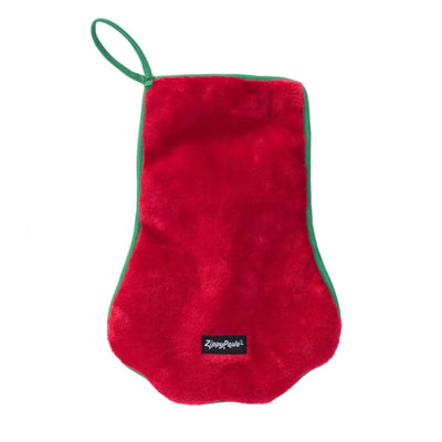 Zippypaws Holiday Stocking Paw Red/Green Medium
