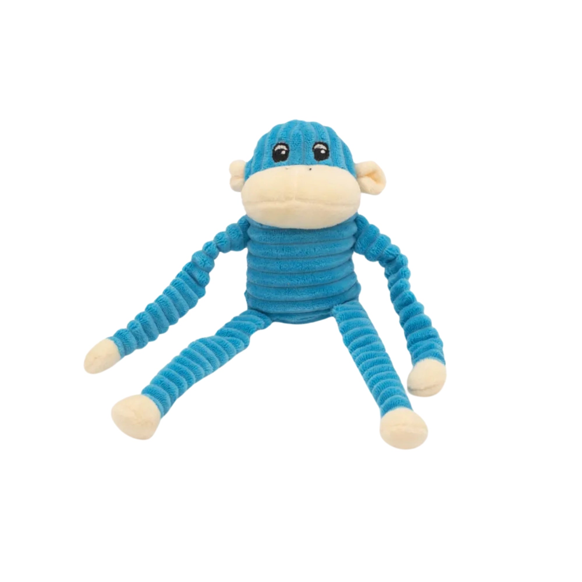 Zippy Paws Spencer The Crinkle Monkey Rainbow/Blue Small- 2 Pk