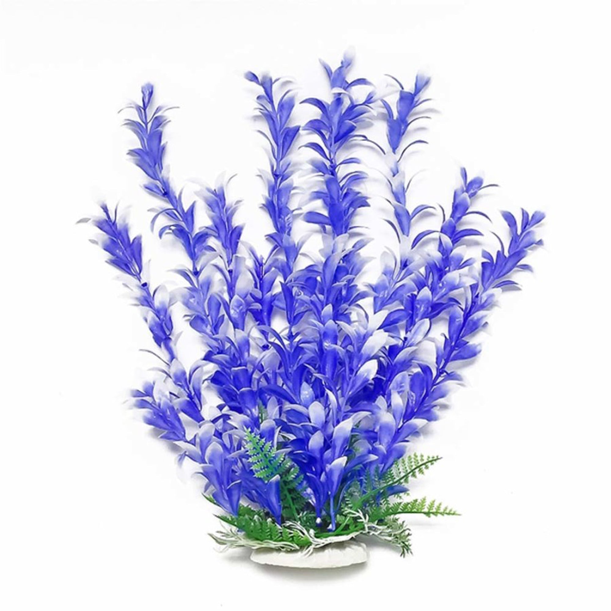 Aquatop Bacopa Aquarium Plant with Weighted Base Blue, White 6 in