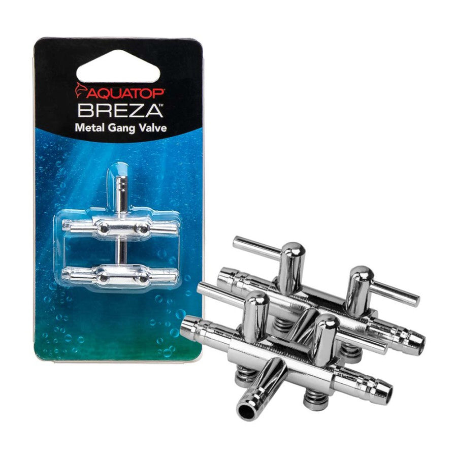 Aquatop BREZA Metal Gang Valve 4Way, Silver, 1ea