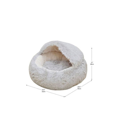 PetPals Igloo Pet Bed Pearl Grey 19.5 in