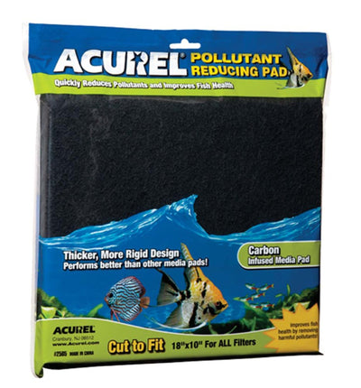 Acurel Cut to Fit Carbon Filter Media Pad Black 1ea/18 In X 10 in