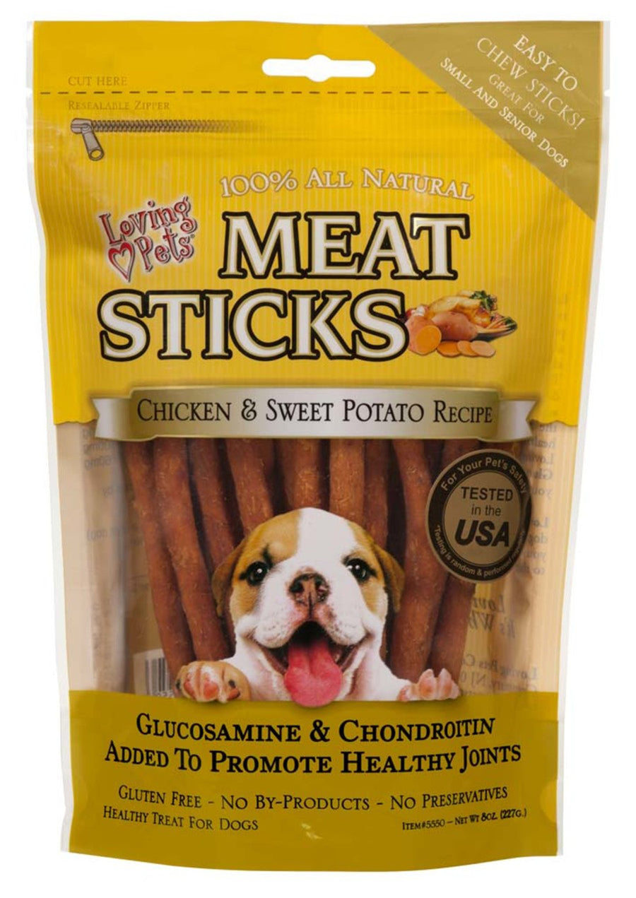 Loving Pets Meat Sticks Dog Treats Chicken  Sweet Potato, 1ea/8 oz