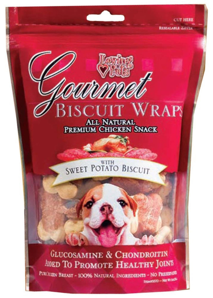 Loving Pets Gourmet Wraps Biscuit Dog Treat Sweet Potato, 1ea/8 oz