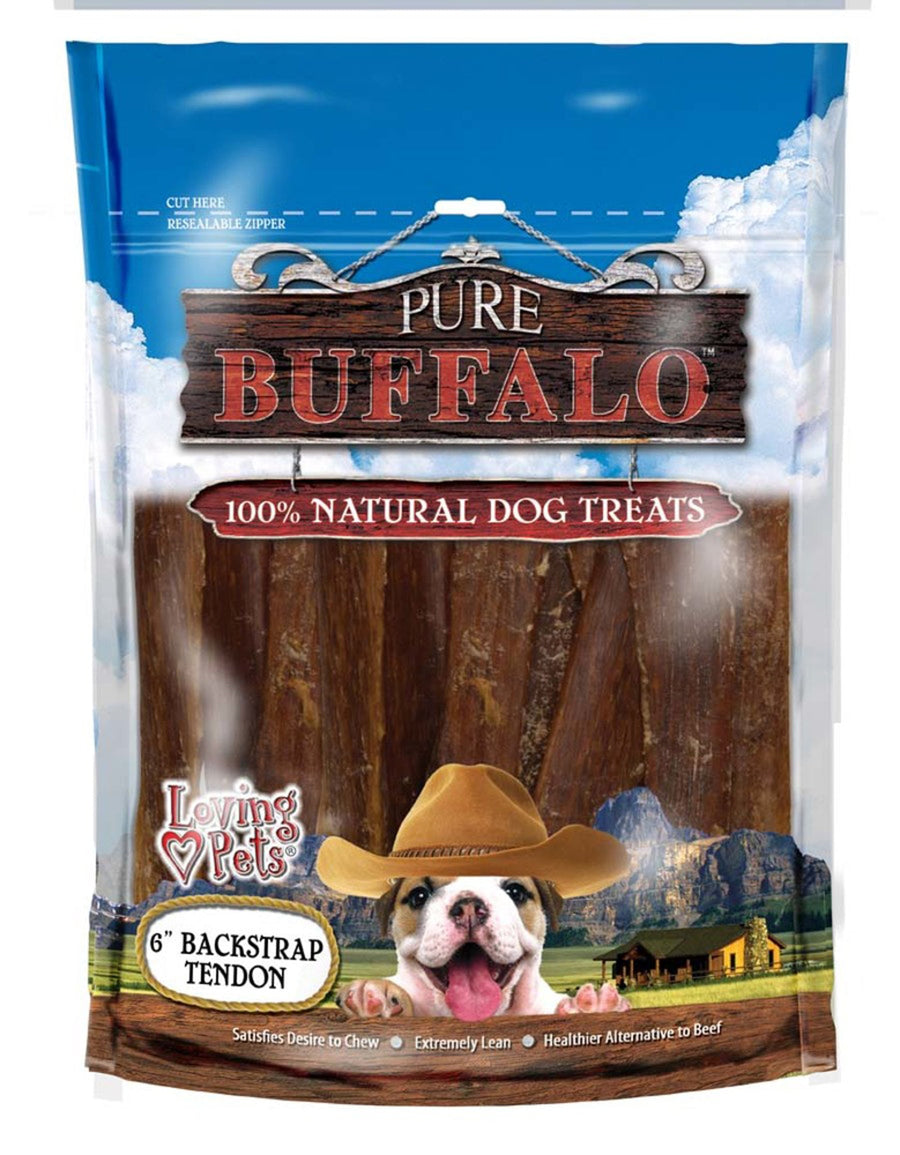 Loving Pets Pure Buffalo Backstrap Tendon Dog Treat 1ea/20 pk, 46 in