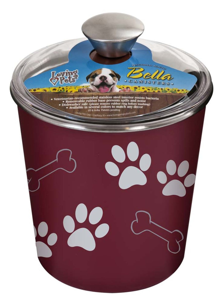 Loving Pets Treat Canister Merlot, 1ea