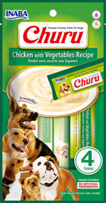 **Inaba Dog Churu Tubes Chicken Vegetables 2oz. (6 Count)