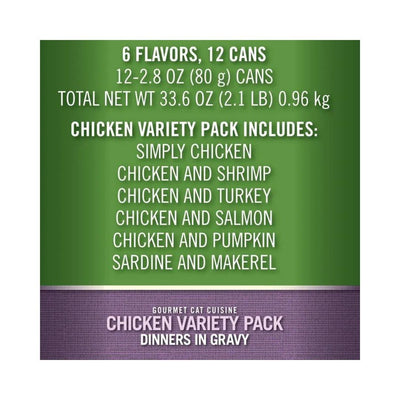 Scrumptious Cat Chicken 2.8oz. Variety Pack (Case of 12)