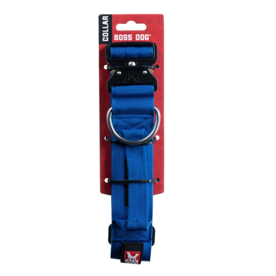 Boss Dog Tactical Adjustable Dog Collar Blue, 1ea/XLarge, 20-28 in Default Title