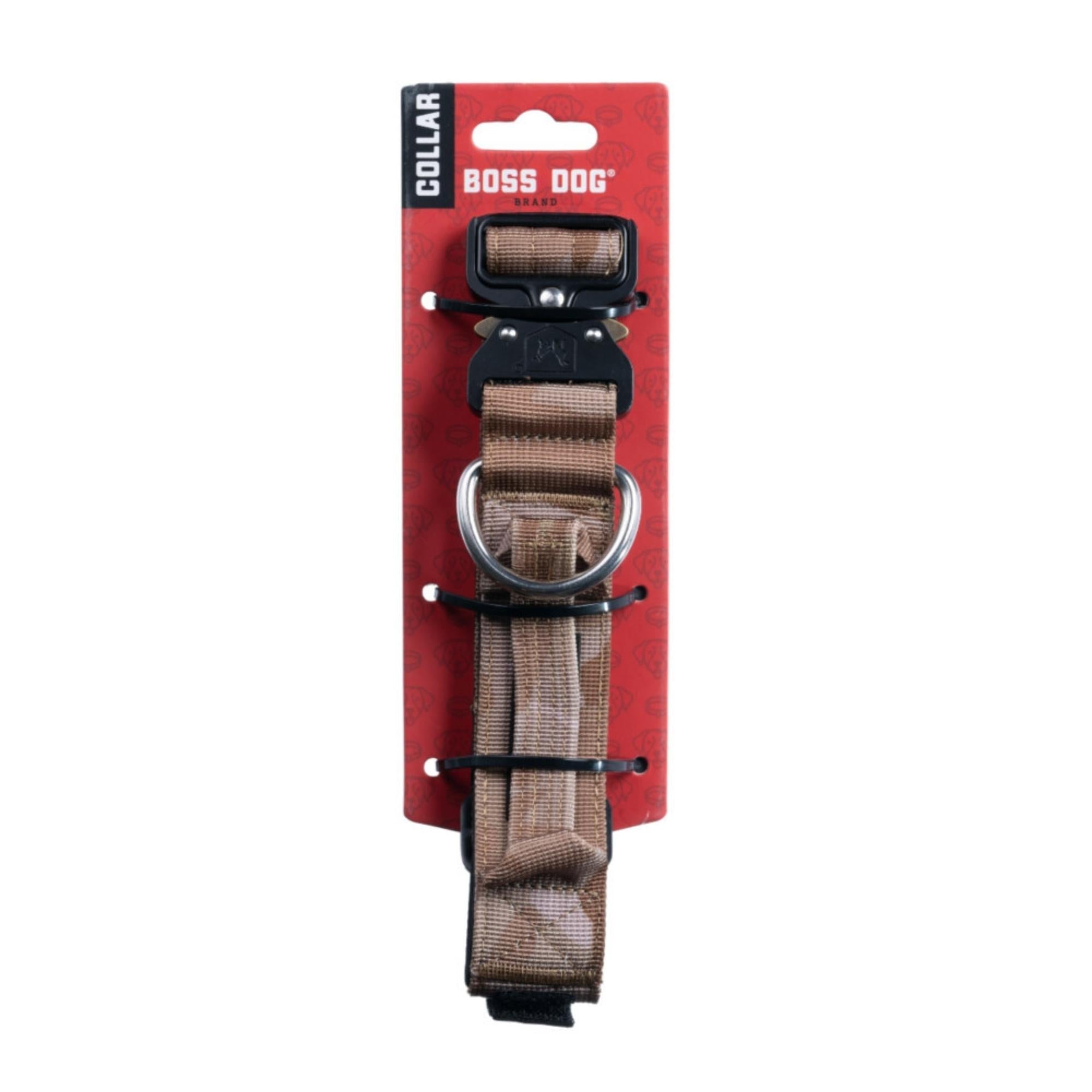 Boss Dog Tactical Adjustable Dog Collar Tan Camo, 1ea/Medium, 15-18 in Default Title