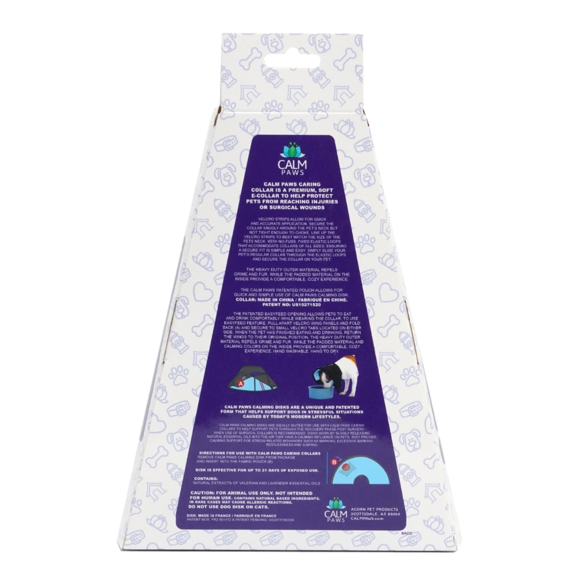 Calm Paws Caring Collar w/ Calming Disk For Dogs Small