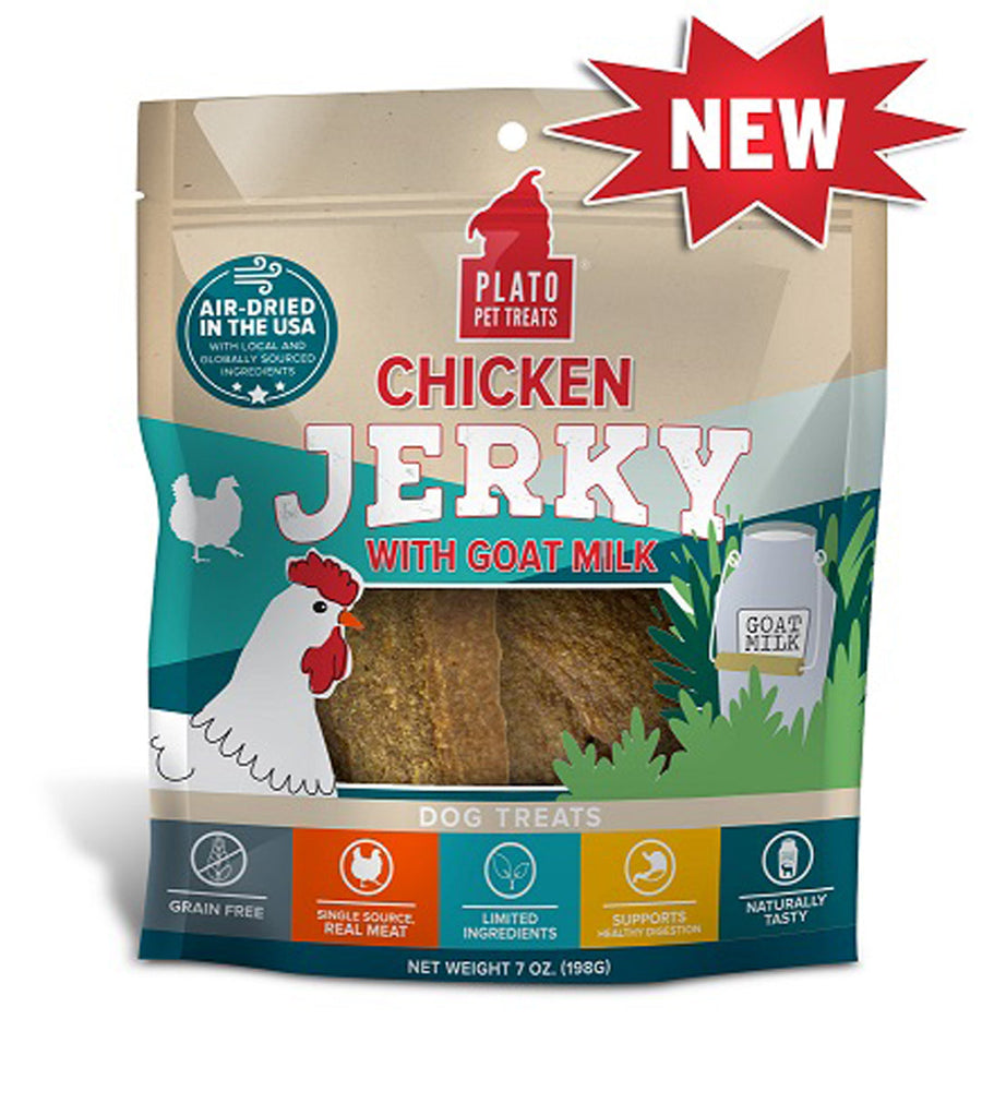 Plato Dog Jerky Chicken With Goat's Milk 7oz.