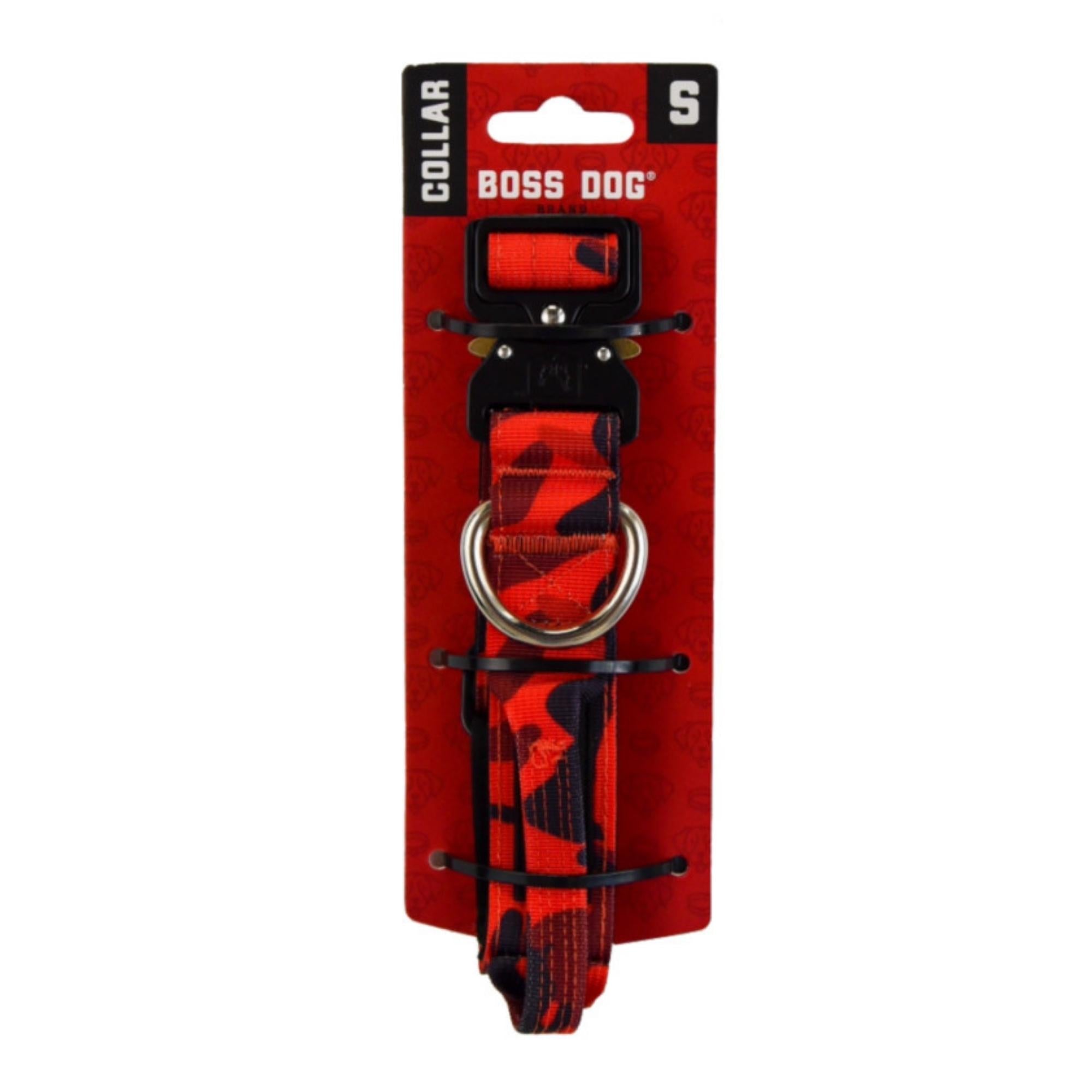 Boss Dog Tactical Adjustable Dog Collar Red Camo, 1ea/Small, 13-16 in Default Title