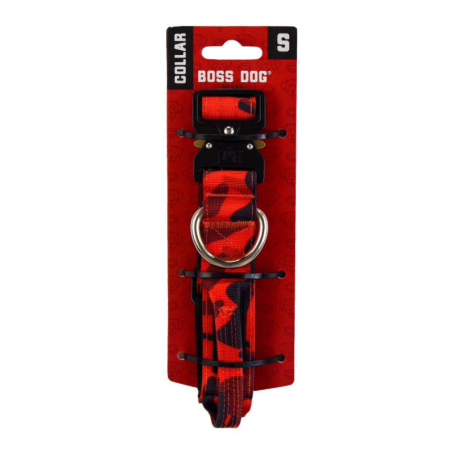 Boss Dog Tactical Adjustable Dog Collar Red Camo, 1ea/Small, 13-16 in Default Title