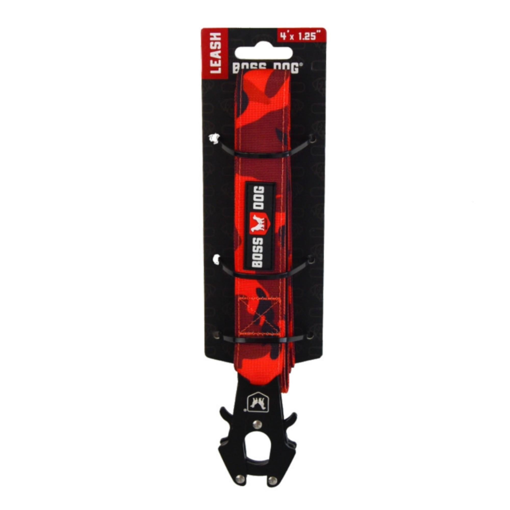 Boss Dog Tactical Dog Leash Red Camo, 1ea/4 ft Default Title