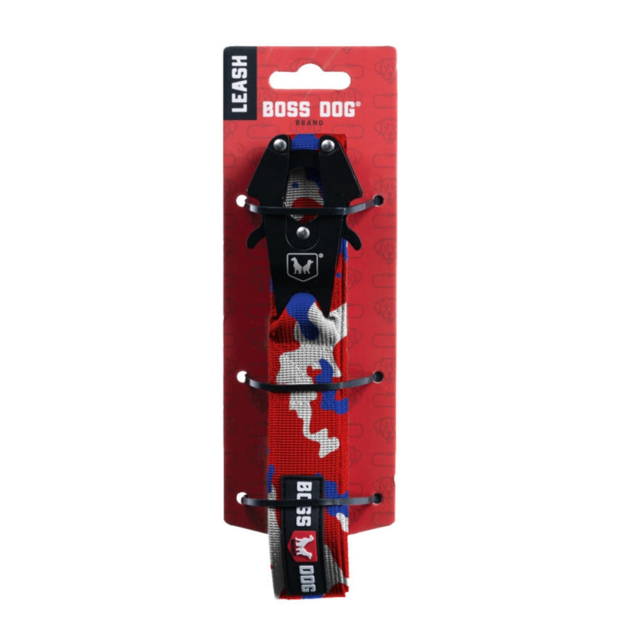 Boss Dog Tactical Dog Leash Red, White,  Blue, 1ea/4 ft