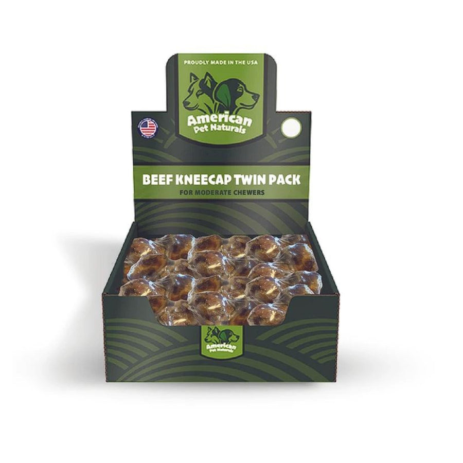 American Pet Naturals Dog Grain Free Beef Kneecap Twin Pack 25 Count Display