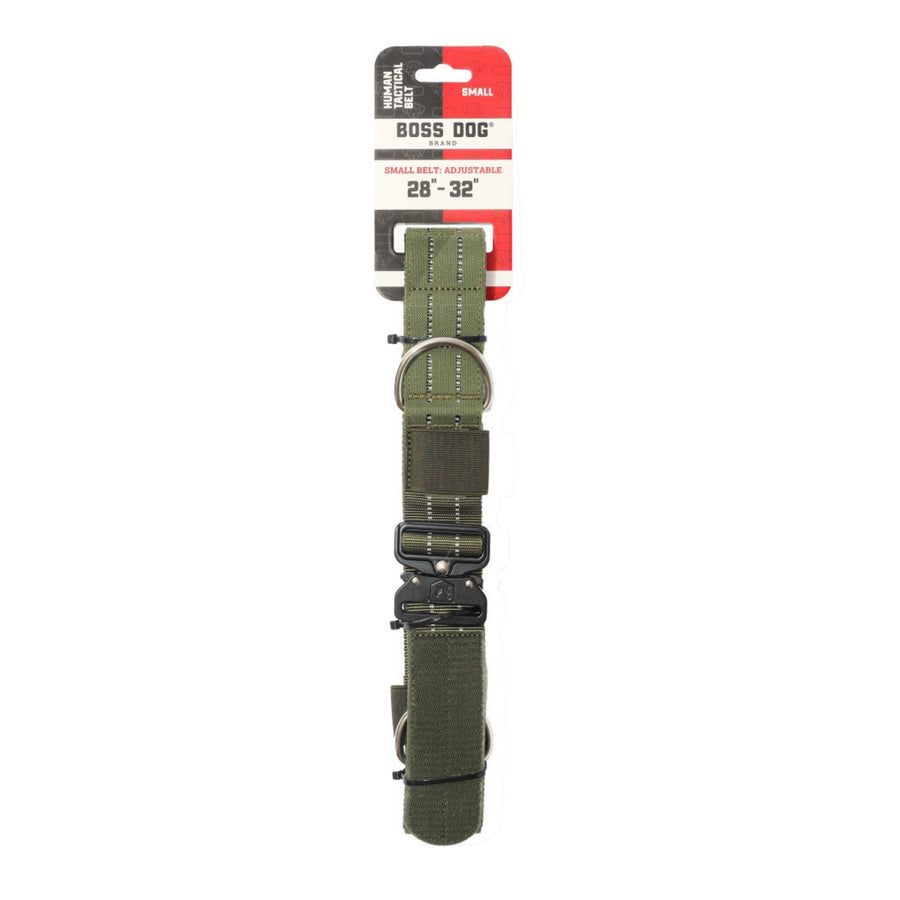Boss Dog Human Boss Tactical Utility Dog Walker Belt Green, 1ea/SM (28-32In Waist)