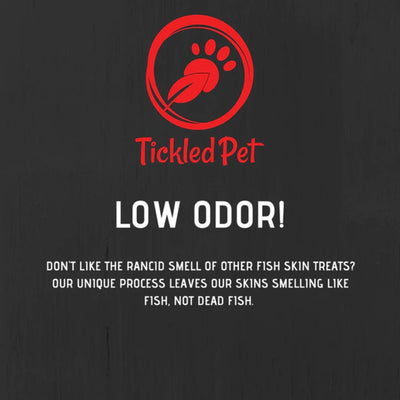 **Tickled Pet Dog 6oz. Salmon Skins Flat