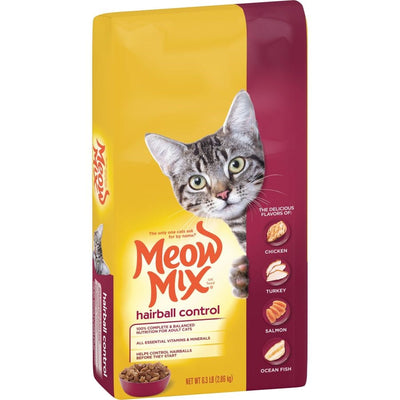 Meow-Mix Hairball Control Dry Cat Food Chicken, Turkey, Salmon & Ocean Fish 1ea/6.3 lb