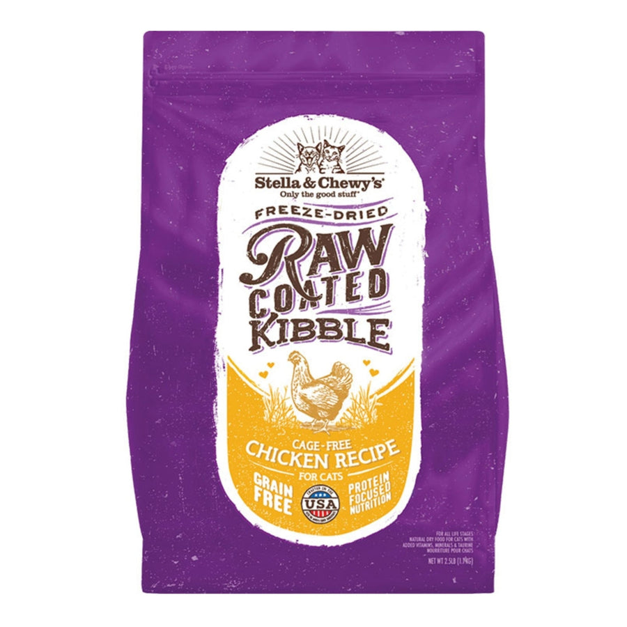 Stella & Chewys Cat Kibble - Raw Coated Cage -Free Chicken Recipe 2.5Lbs