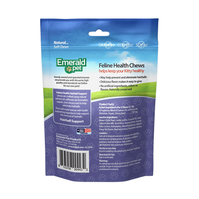 Emerald Pet Hairball Formula Chicken Flavor Cat Chews 1ea/2.5 oz