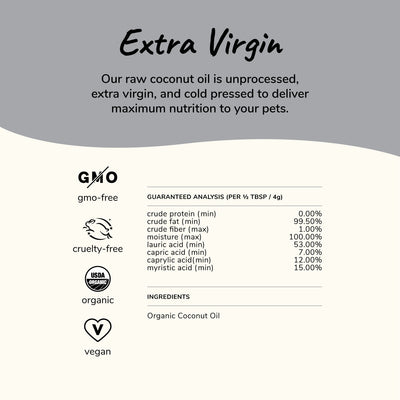 **Kin+Kind Organic Skin+Coat+Joint Supplement Coconut Oil Small 4oz.