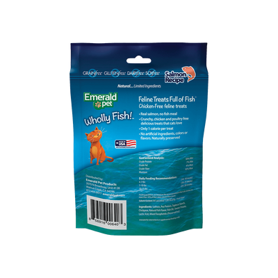 Emerald Pet Wholly Fish! Crunchy Cat Treats Salmon 1ea/3 oz