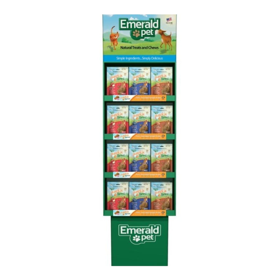 Emerald Pet Pumpkin Harvest Chewy Dog Treats Display Assorted 48 Pc