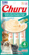 **Inaba Cat Churu Puree Chicken Crab 0.52oz. (6 Count)